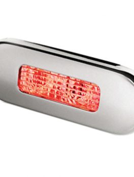 Hella Marine Surface Mount Oblong LED Courtesy Lamp - Red LED - Stainless Steel Bezel