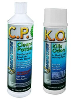 Raritan Potty Pack w/K.O. Kills Odors and amp; C.P. Cleans Potties - 1 of Each - 22oz Bottles