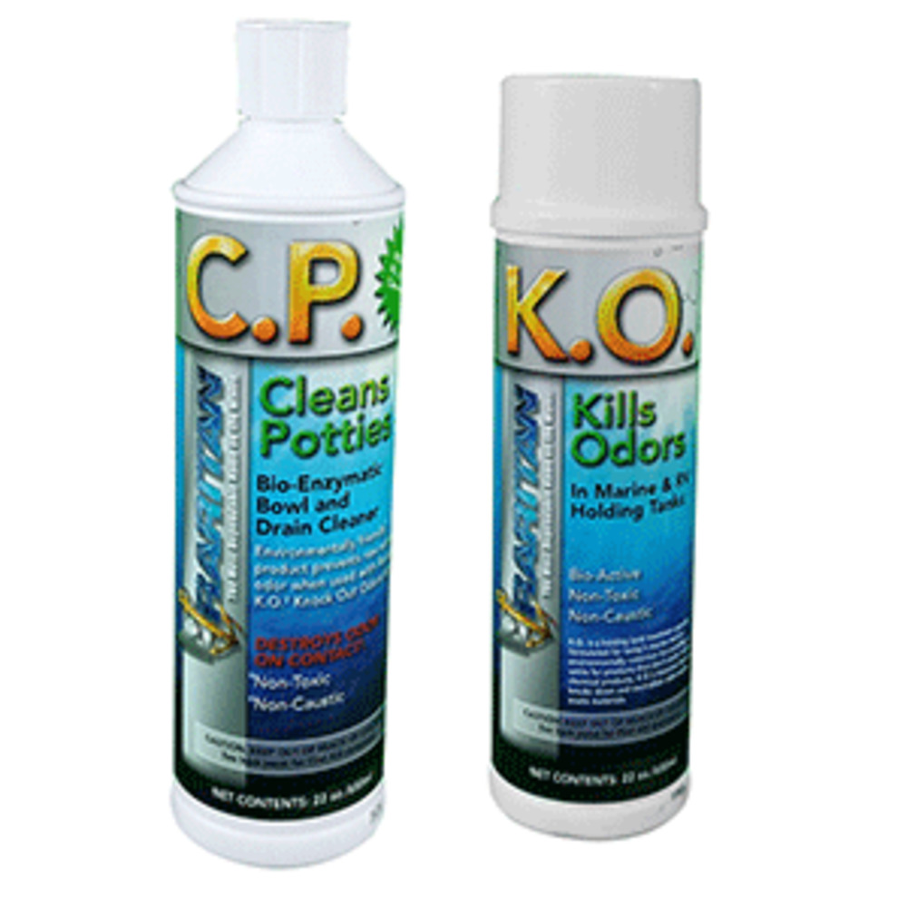 Raritan Potty Pack w/K.O. Kills Odors and amp; C.P. Cleans Potties - 1 of Each - 22oz Bottles