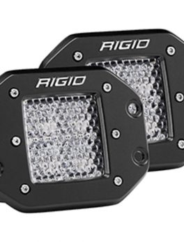 RIGID Industries D-Series PRO - Flush Mount - Diffused - Pair - Black