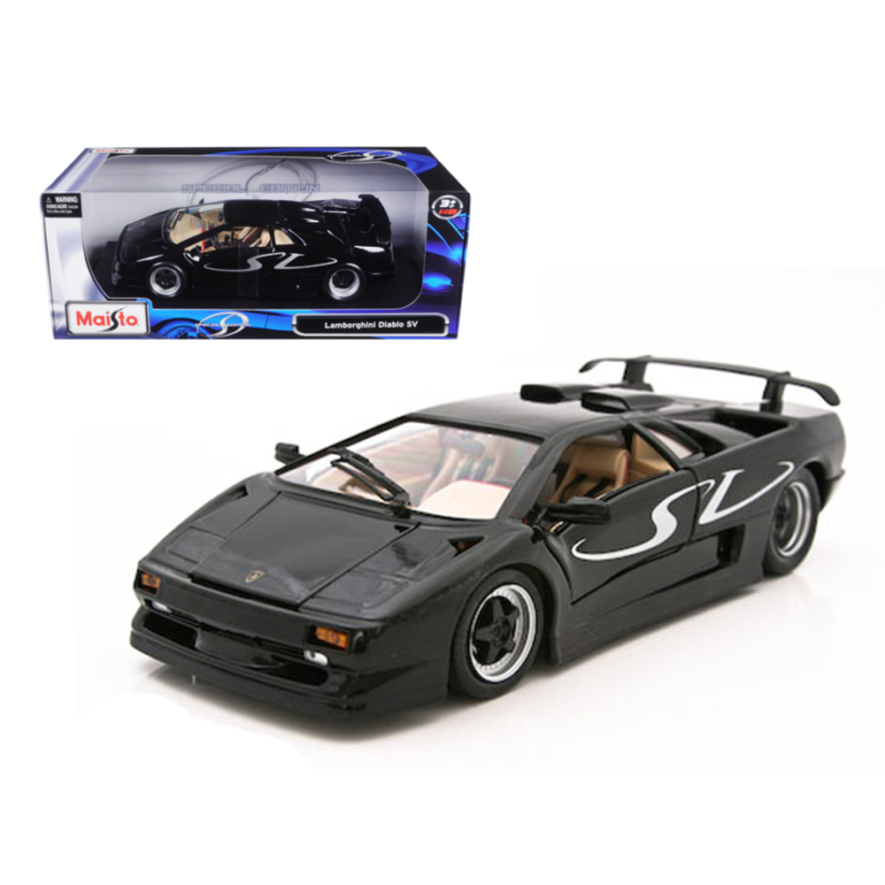 Lamborghini Diablo SV Black 1/18 Diecast Model Car by Maisto 31844bk