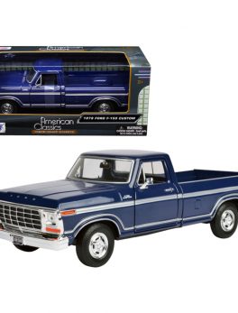1979 Ford F-150 Pickup Truck Dark Blue 1/24 Diecast Model Car by Motormax 79346BL