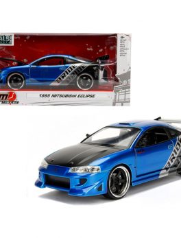 1995 Mitsubishi Eclipse Bride Blue JDM Tuners 1/24 Diecast Model Car by Jada 99103