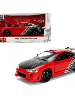 1995 Mitsubishi Eclipse Bride Red JDM Tuners 1/24 Diecast Model Car by Jada 99105