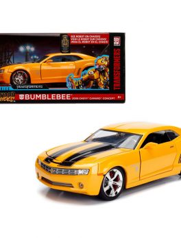 2006 Chevrolet Camaro Concept Bumblebee Yellow from Transformers Movie Hollywood Rides Series 1/24 Diecast Model Car by Jada Metals 99382