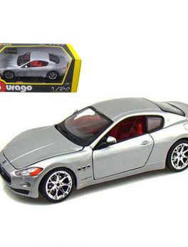 2008 Maserati Gran Turismo Silver/Gray 1/24 Diecast Car Model by Bburago 22107s