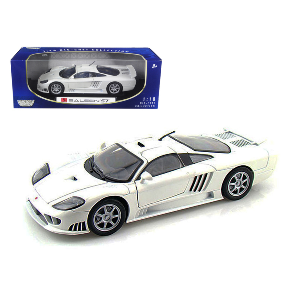 Saleen S7 White 1/18 Diecast Model Car by Motormax 73117w