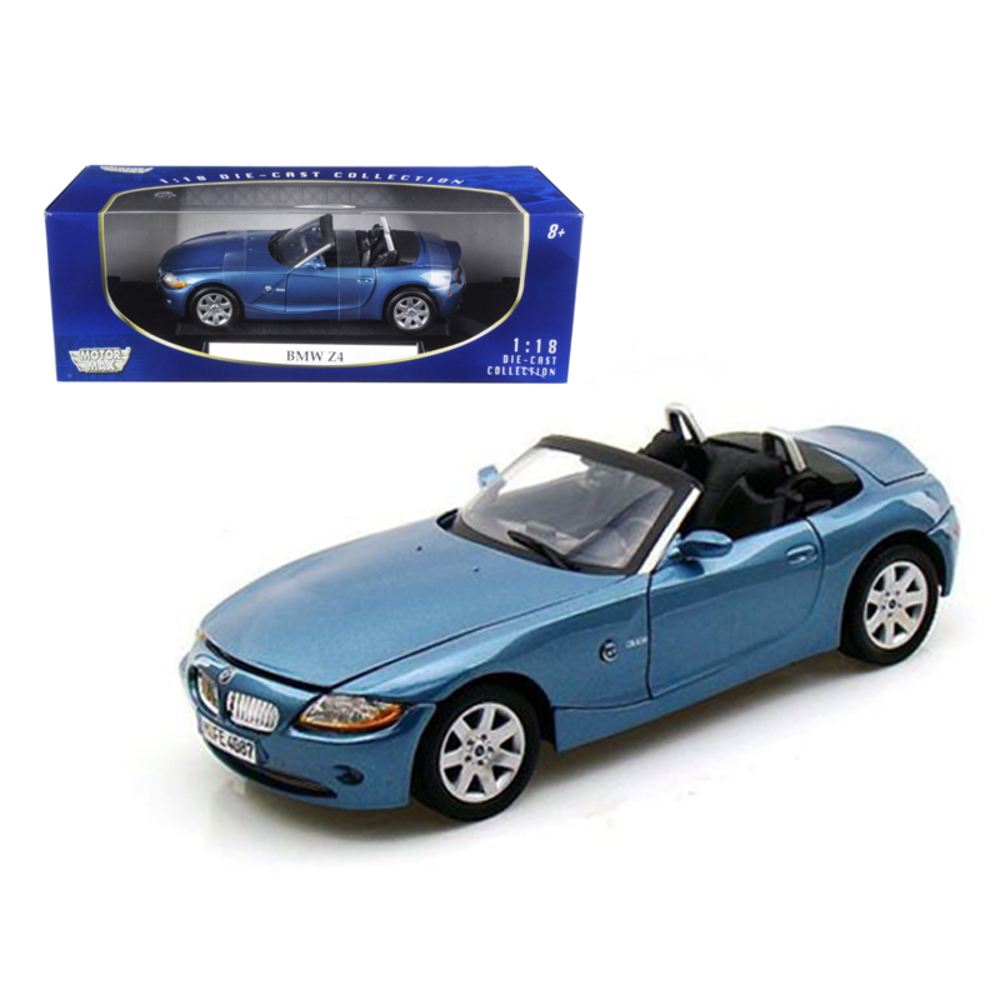 BMW Z4 Convertible Blue 1/18 Diecast Model Car by Motormax 73144bl