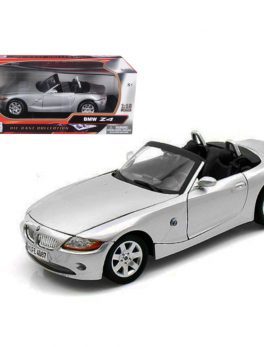 BMW Z4 Convertible Silver 1/18 Diecast Model Car by Motormax 73144s
